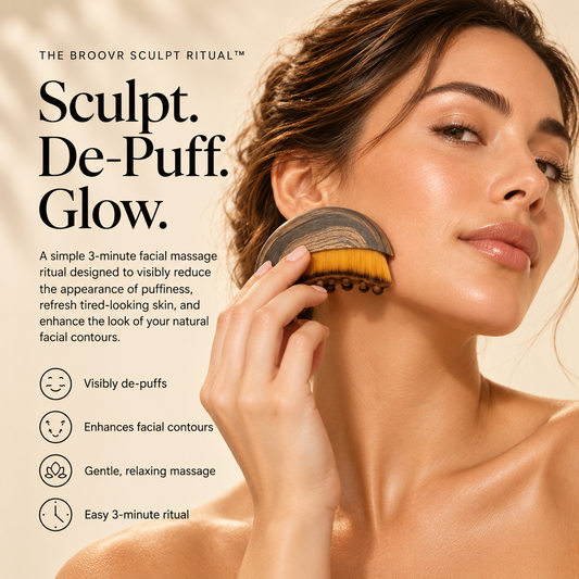 Broovr™ Sculpt & De-Puff Face Brush